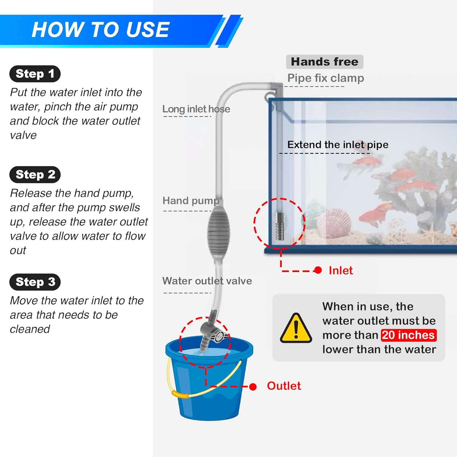 Большой аквариумный сифон, вак – обзор и цена Planted Aquarium Tools
